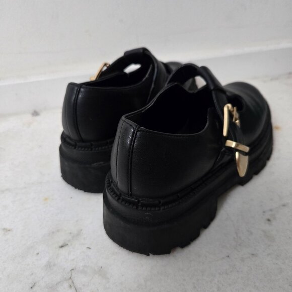 Steve Madden Size 6 Kamlee Lug Sole Mary Jane Black Shoes Platform Chunky Y2K - Picture 5 of 12